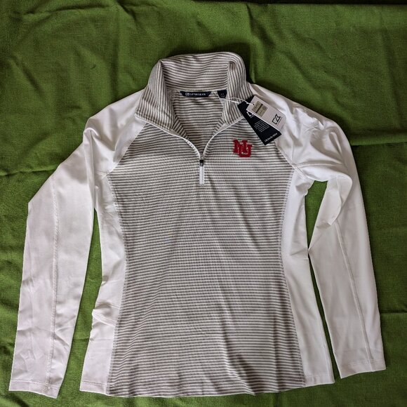 Cutter & Buck Women's Nebraska Cornhuskers White Forge Quarter Zip - Picture 2 of 6